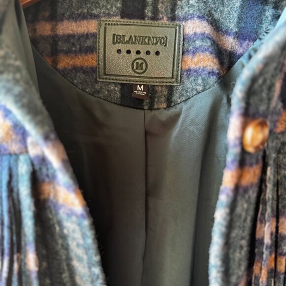 Green BLANKNYC Fringe Plaid Shacket • Medium Loose Fit • Fall Winter must have - Picture 13 of 16